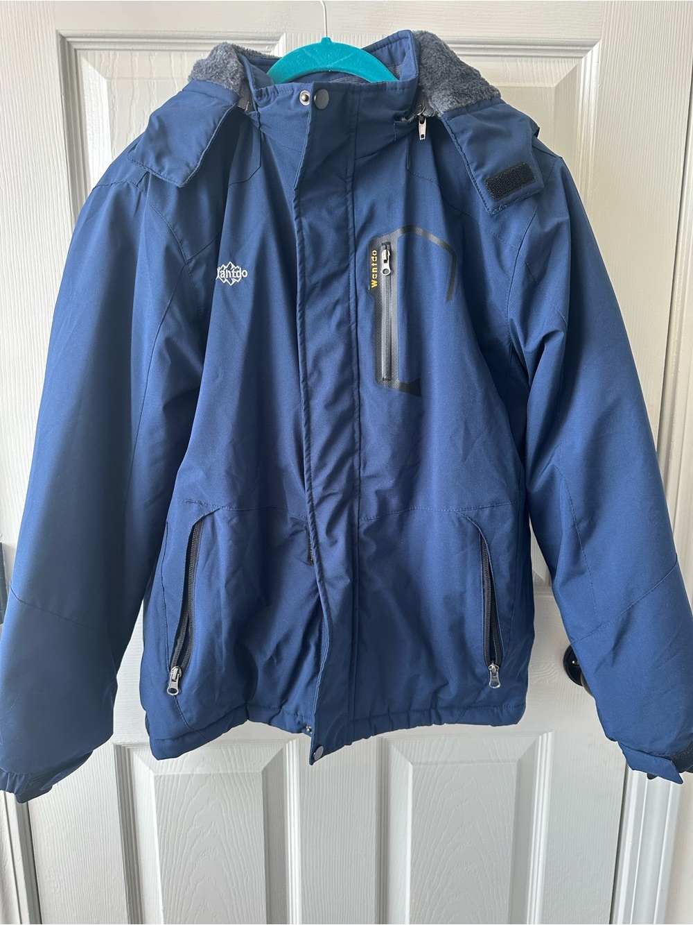 Kids Navy Blue Insulated Winter Jacket